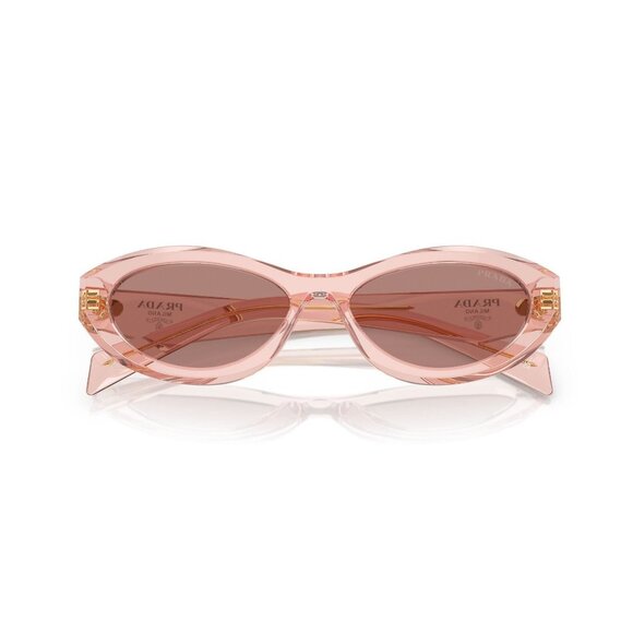 New PRADA Pink Round SPR 26Z 19Q-10D Sunglasses Women - Picture 4 of 6
